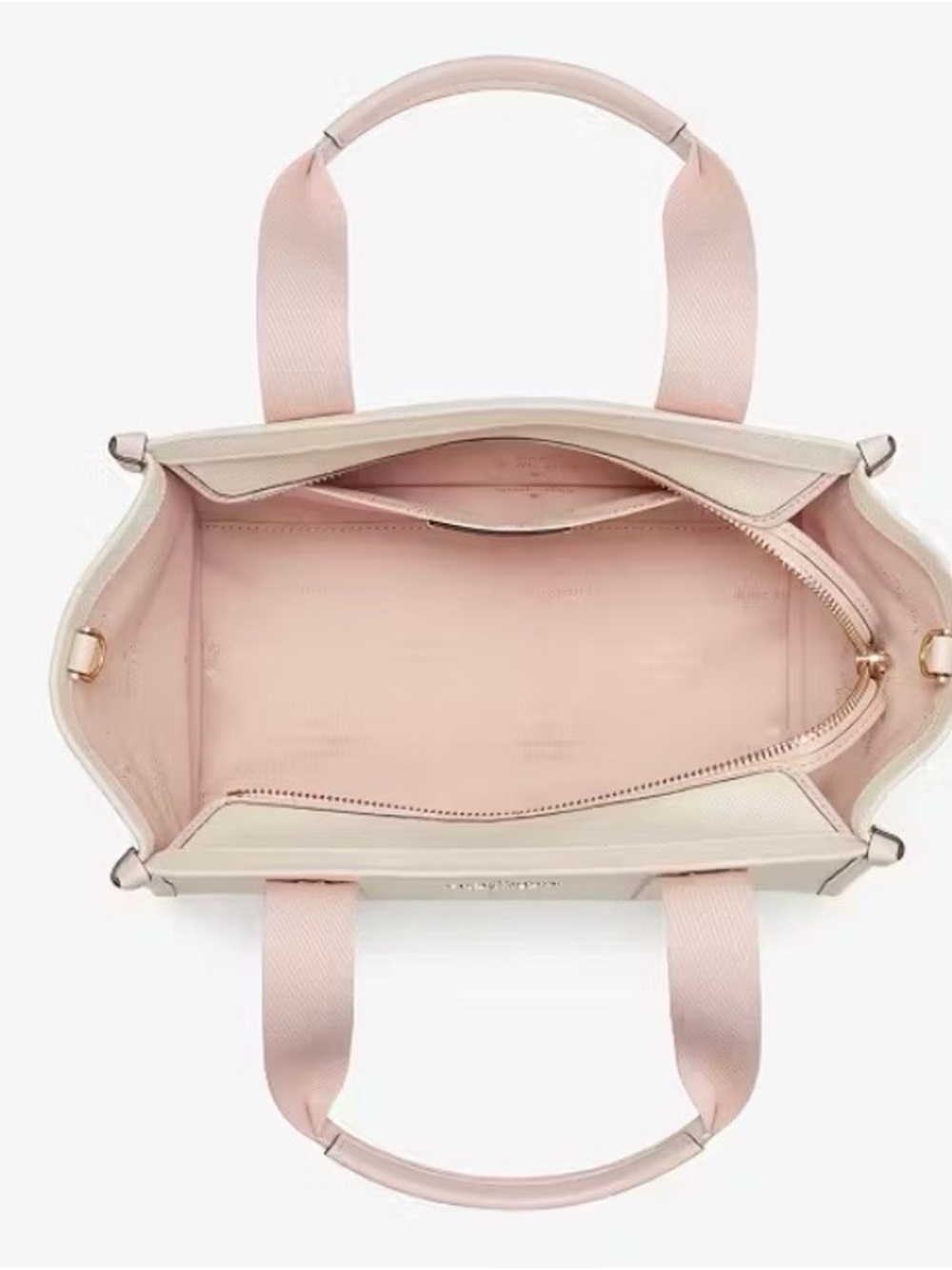 Kate Spade Kip Blush Pink Canvas Tote with Logo Webbing - Picture 4 of 5